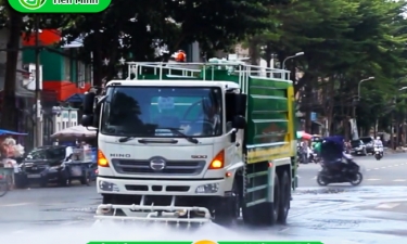 Cho thuê xe rửa đường Vĩnh Long tiết kiệm, nhanh chóng