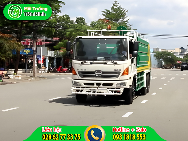 Cho thuê xe bồn chở nước sạch Tiến Minh